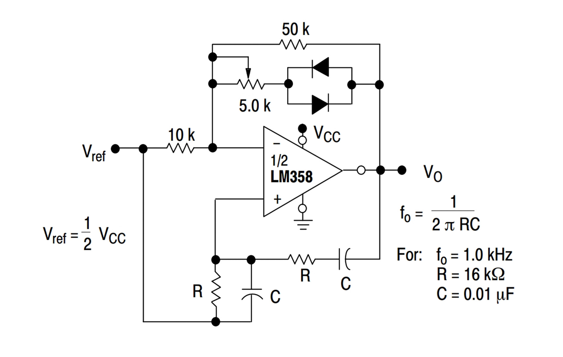 LM358 simple circuit diagram